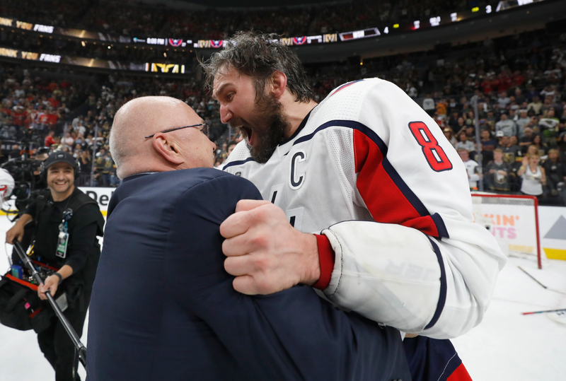 Ovechkin and coach Barry Trotz